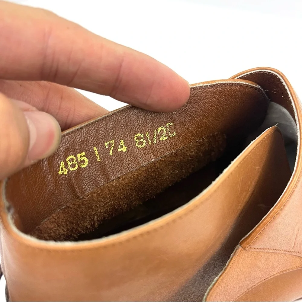 Vintage Levi's Shoes York Brown Leather Ankle Buckle Chelsea Boots